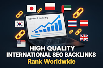 build high quality international SEO backlinks poland japan korea uae