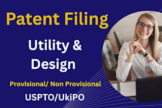 draft and file uspto utility or provisional  patent application
