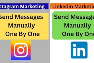 send instagram and linkedin messages manually one by one