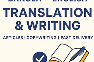 translate, write articles and copywriting
