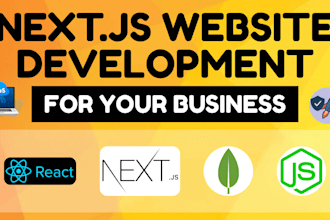 develop a nextjs website for your business