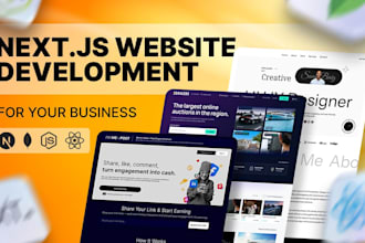 develop a nextjs website for your business