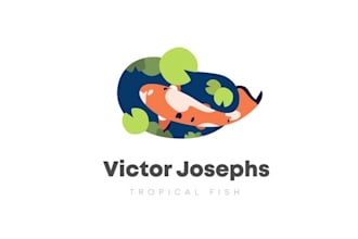 design awesome ornamental fish logo