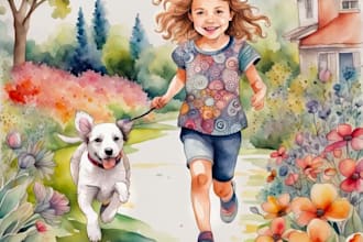 children book illustration watercolor