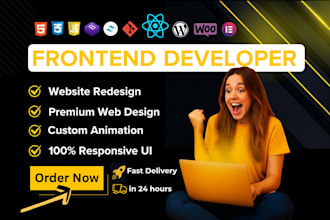 develop using html css bootstrap javascript and react js