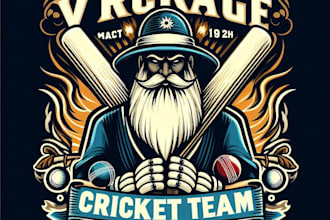 design high quality cricket mascot logo with t shirt design