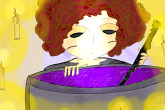 create cartoon illustrations for children books