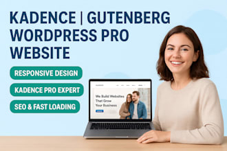 redesign wordpress website with gutenberg  kadence, kadence blocks, kadence pro