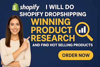 do shopify dropshipping winning product research and find hot selling products