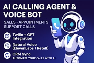 develop ai calling agent for sales customer support appointment booking