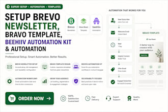 setup brevo newsletter, bravo template, beehiiv automation kit automation