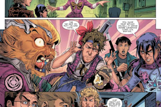 illustrate superhero comic scenes in marvel or dc style