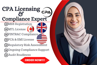 register msb, msb license, fincen, mtl, fintrac, fca, emi license, dba as a cpa