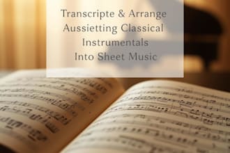 transcribe transpose and arrange accurately classical instrumental music sheet