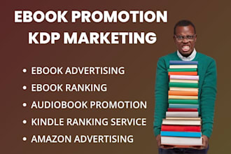 do ebook promotion, ebook advertising, ebook ranking, audiobook or kdp marketing