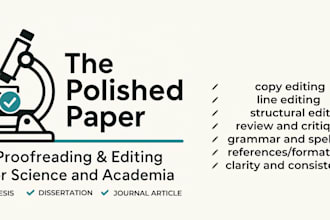 proofread and edit your scientific manuscript, thesis, or journal article