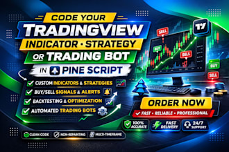 code your tradingview indicator, strategy, or trading bot in pine script