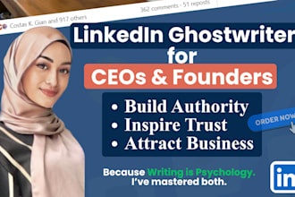 write linkedin posts for ceos and founders