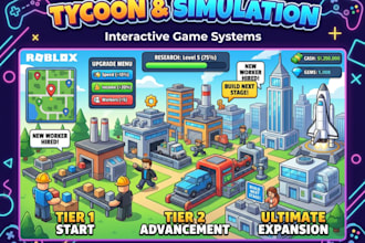 build roblox game with scripting custom maps obby 3d model tycoon or simulation