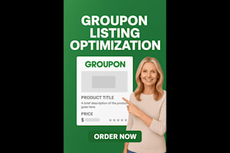 create groupon product listings titles descriptions images pricing SEO optimized