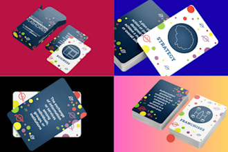 design printable affirmation card game educational flash card playing card deck