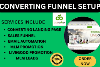 build a high converting livegood sales funnel with signup automation