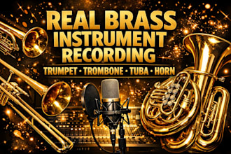record real trumpet trombone horn tuba brass instruments to your music projects