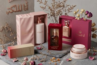 design luxury perfume label and cosmetic packaging design