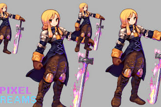 do pixel art illustration, 8 bit art, pixel art animation