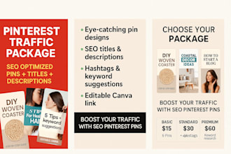 design SEO optimized pinterest pins