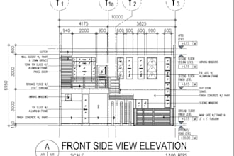 3d front elevation,2d layout, floor plan,terrace, kitchen layout, parking garage