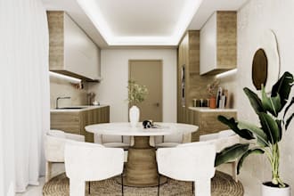 do interior design and rendering of kitchen