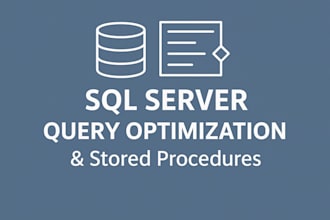 optimize sql server queries and create queries, stored procedures and functions