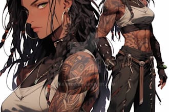 draw dnd character illustration