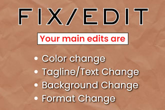 redesign and edit your existing logo