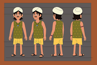 professional character turnaround for animation and games