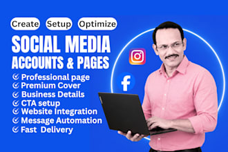 create, setup, optimize facebook business page and meta business suite