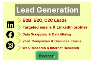 provide you qualified leads, warm leads, email, linkedin outreach, cold calling