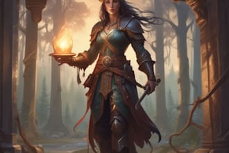 draw dnd character art, fantasy character illustration