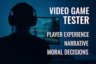 test video game narrative and gameplay