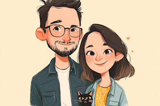 create family portrait friendship portrait pet portrait