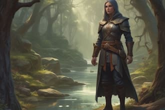 draw fantasy illustration and dnd character art for you