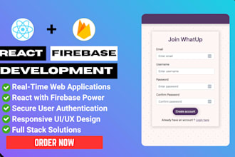 develop full stack websites with react and firebase