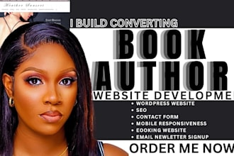 design a wordpress book author website, ebook website, ebook author landing page