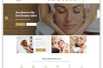 create beauty website, skincare, salon, cosmetic, spa website
