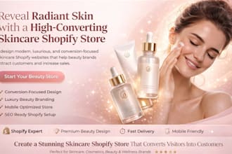 build beauty website skincare shopify store cosmetic lipstick skincare website