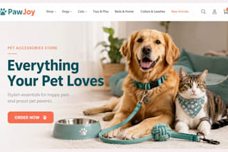 build pet accessories pet website pet shopify store pet pet accessories store