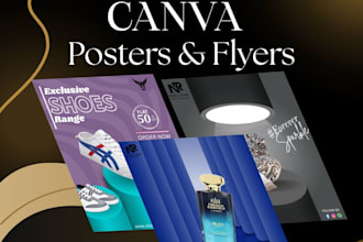 create editable canva flyers,posters and promotional designs
