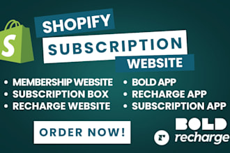 design shopify subscription store membership website recharge box bold app