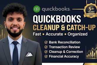 do quickbooks cleanup, catch up and bank reconciliation